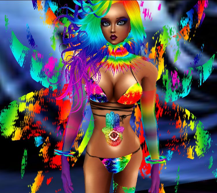 Rainbow Rave Anim Bikini