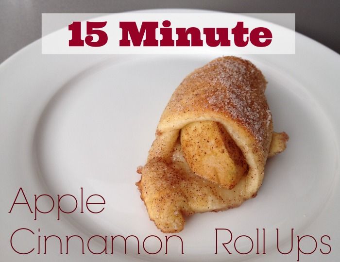 This 15 Minute Baked Apple Cinnamon Roll Ups Recipe is perfect for Fall or Winter!