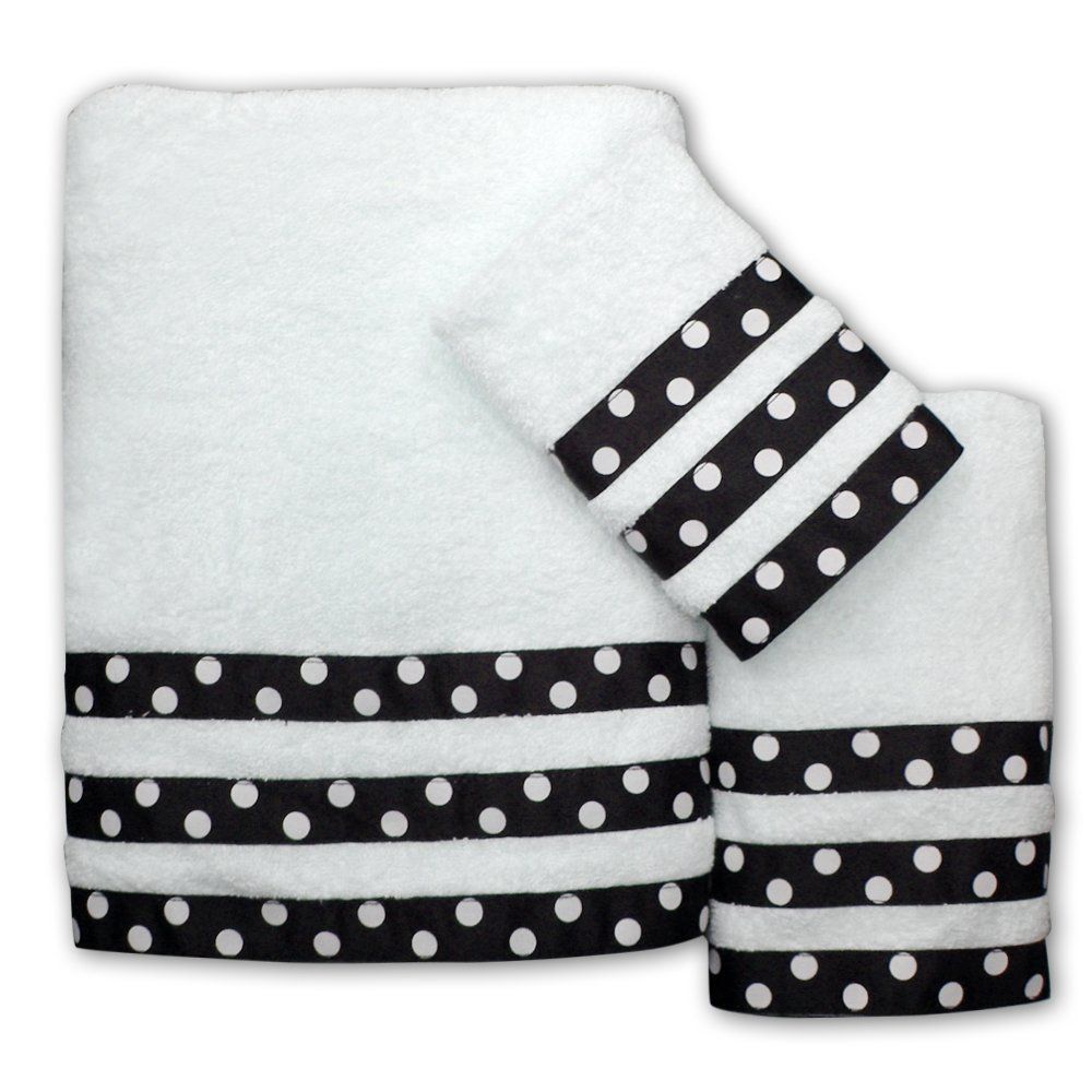 Dots 3-Piece Cotton Embellished Towel Set