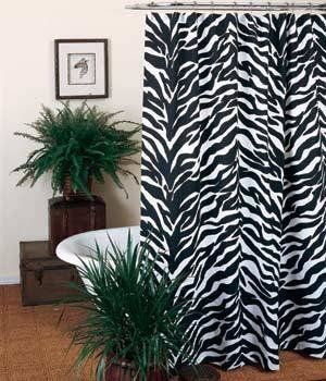 BlackWhite Zebra Shower Curtain