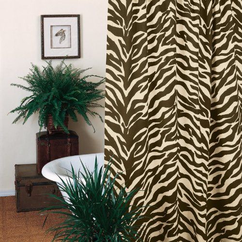 Brown Zebra Shower Curtain