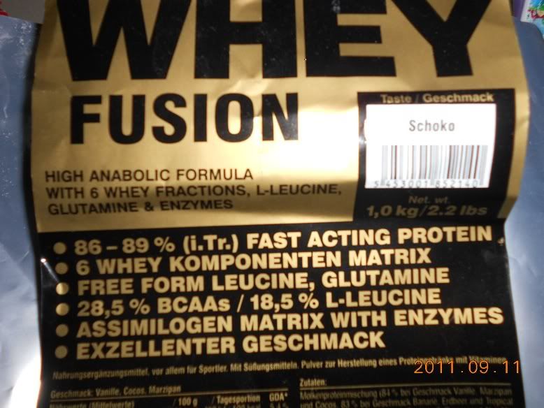 Whey Fusion analizis