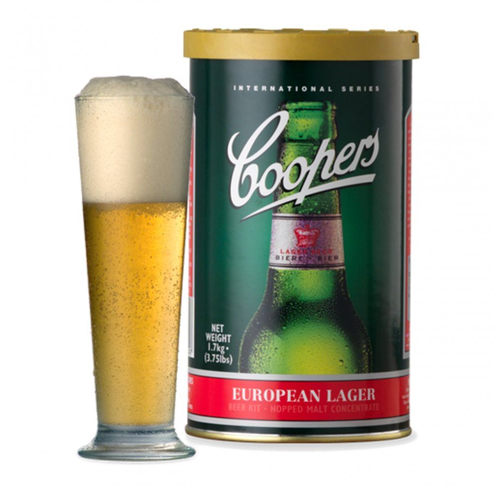 ONE CAN COOPERS EUROPEAN LAGER HOMEBREW KIT MAKES 5 GALLONS