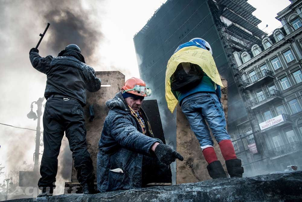 Úžasné fotky z ukrajinských protestov zachytávajú dramatické situácie