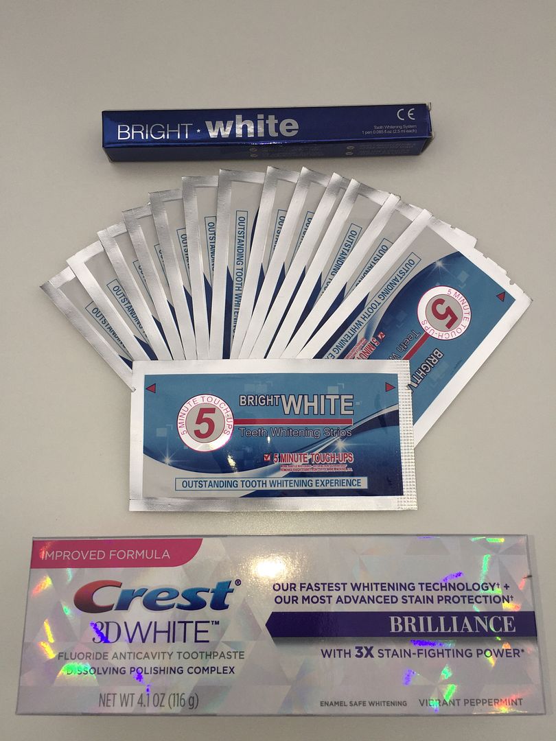 CREST3 WHITENING TOOTHPASTE + TEETH WHITENING WHITE STRIPS + TEETH