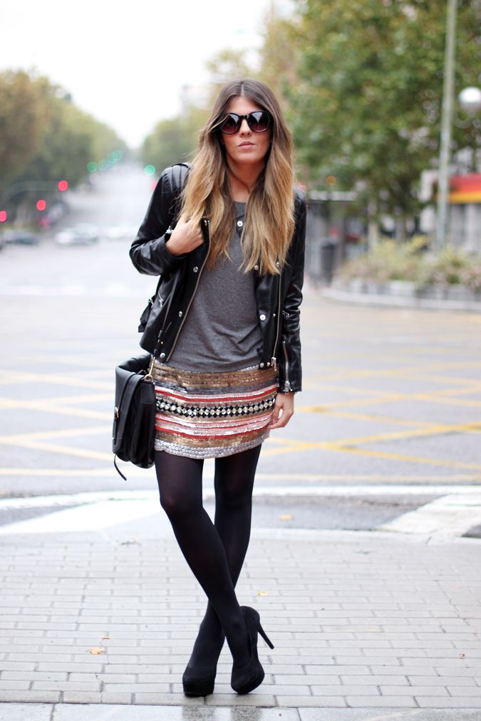sequined-skirt-perfecto-street-style-1.jpg Photo by MiArmarioEnRuinas ...