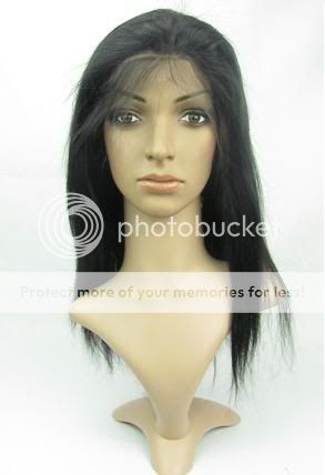 Full/Front Lace Wig  8 24Inch Silky Straight   Indian Remy Human Hair 