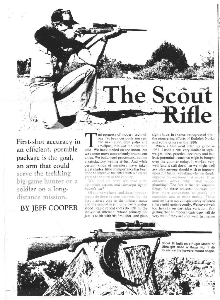 The Scout Rifle by Jeff Cooper American Rifleman September 1985 1 of 2