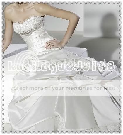   line white satin applique sleeves wedding bridal dress lace up  