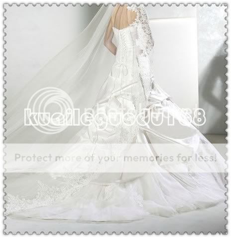   line white satin applique sleeves wedding bridal dress lace up  